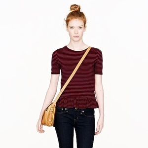 J.Crew Peplum Strip Top